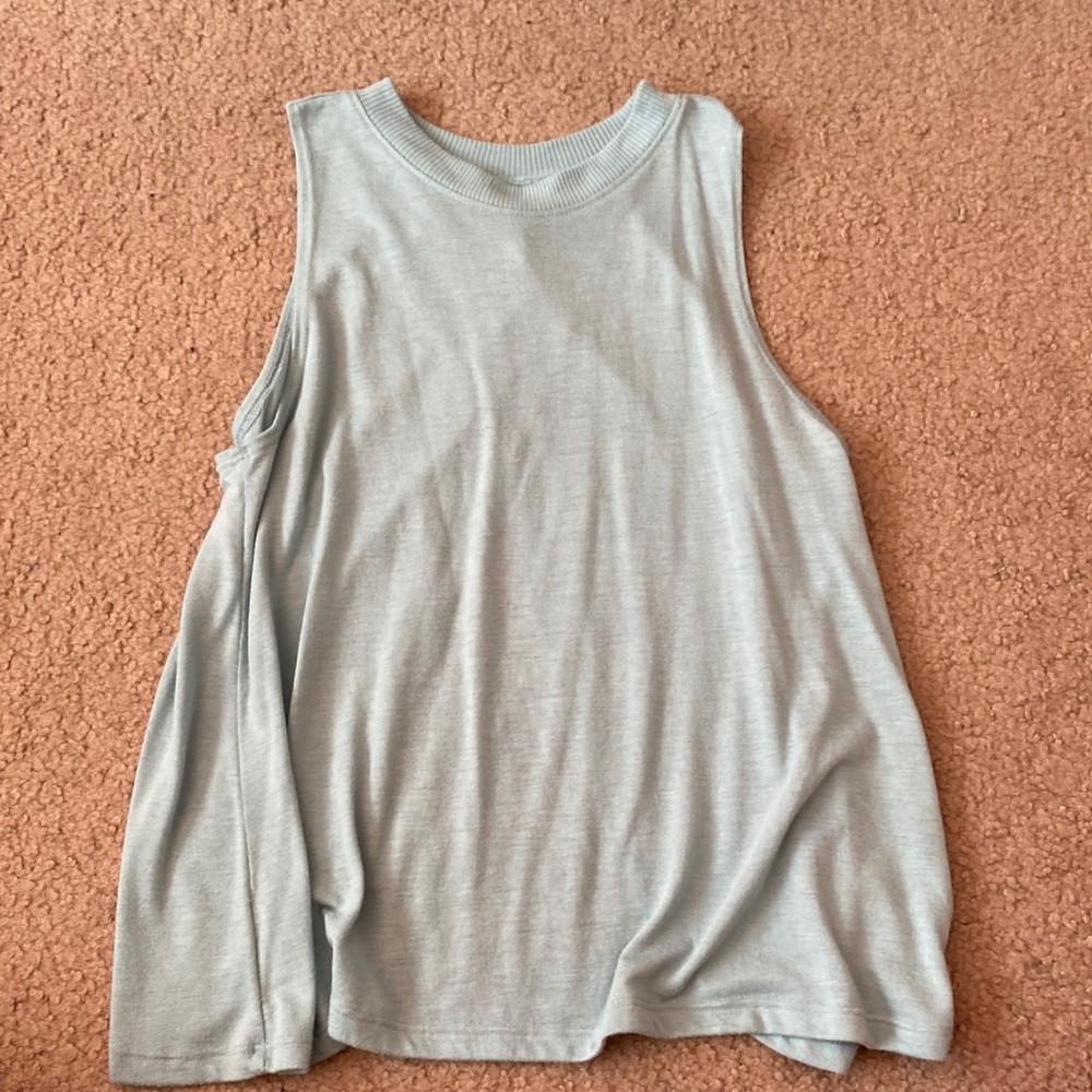 Light blue tank top w/ open back